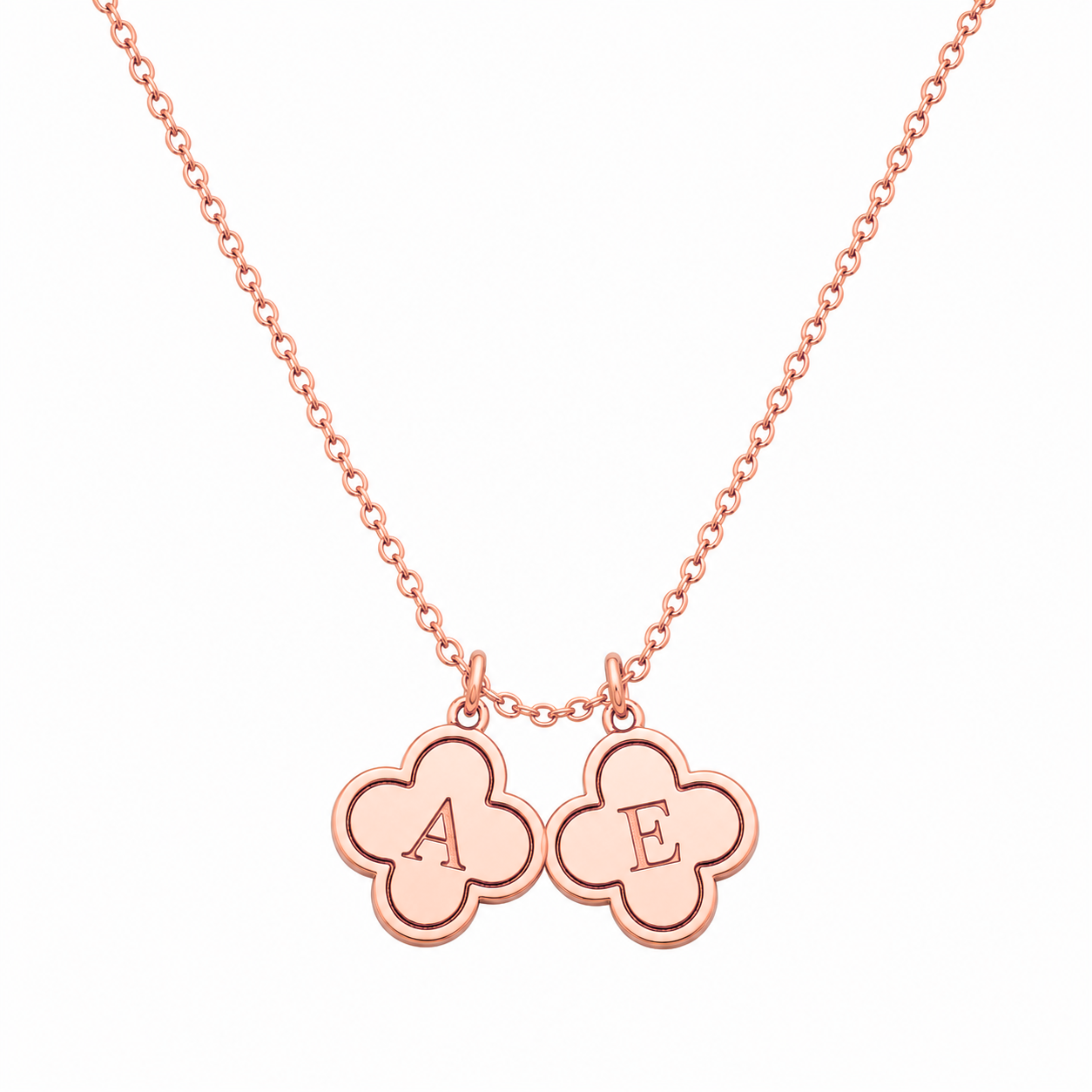 Double Chloe Initial Necklace
