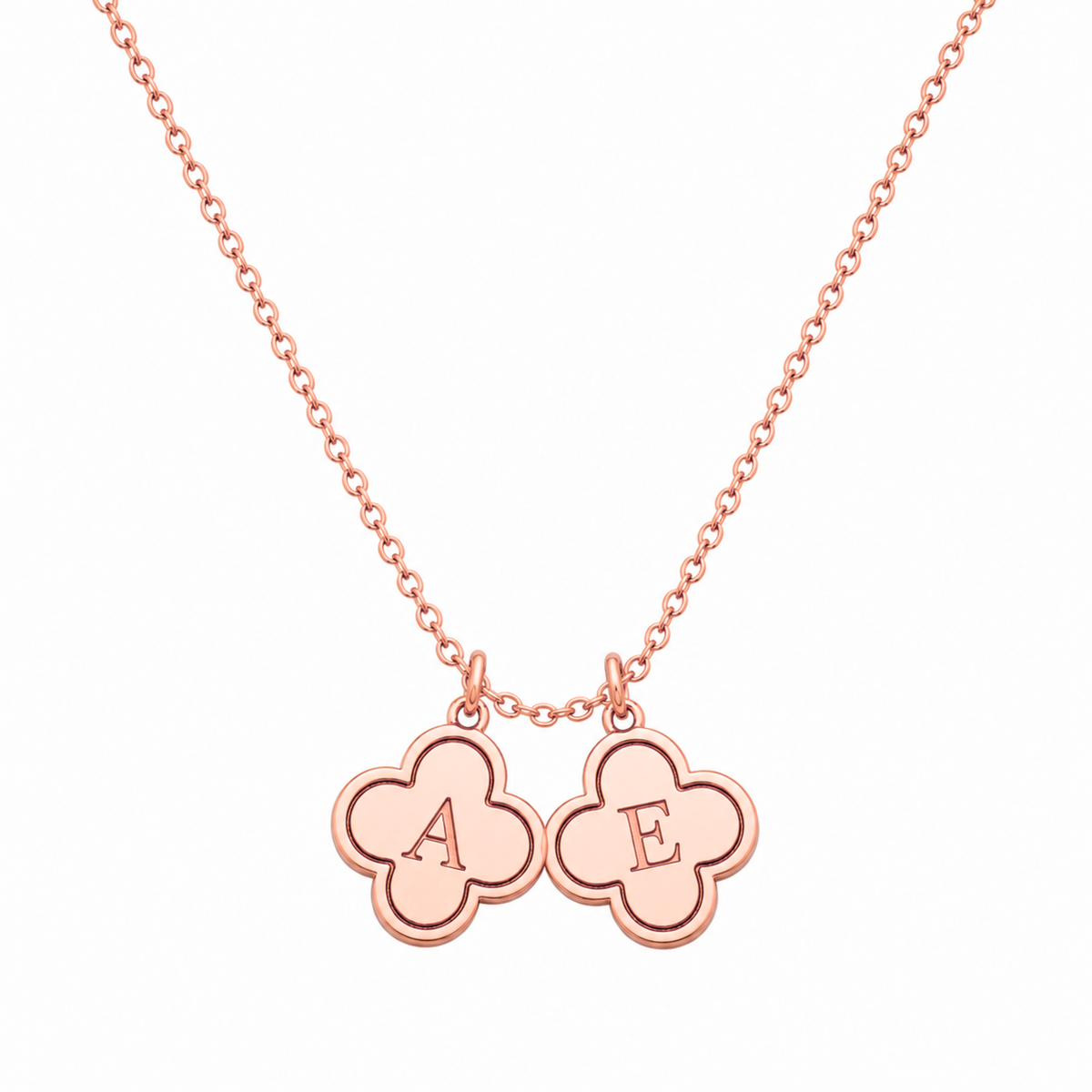 Double Chloe Initial Necklace