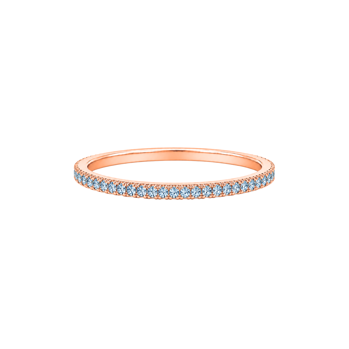 14k Gold 1.5mm Blue Lab-Grown Diamond Ring