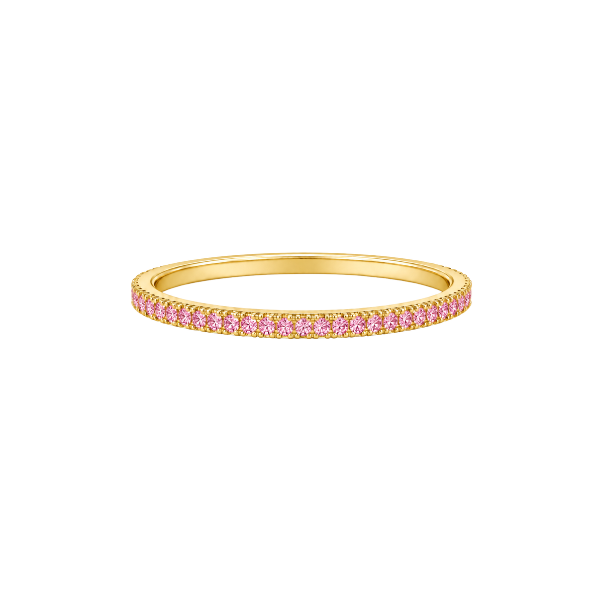 14k Gold 1.5mm Pink Lab-Grown Diamond Ring