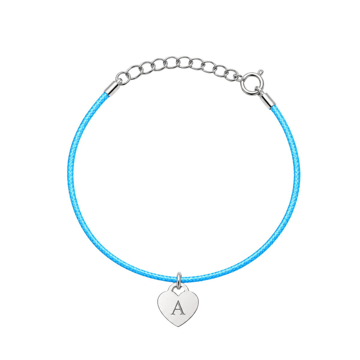 Blue Personalized Cord Bracelet