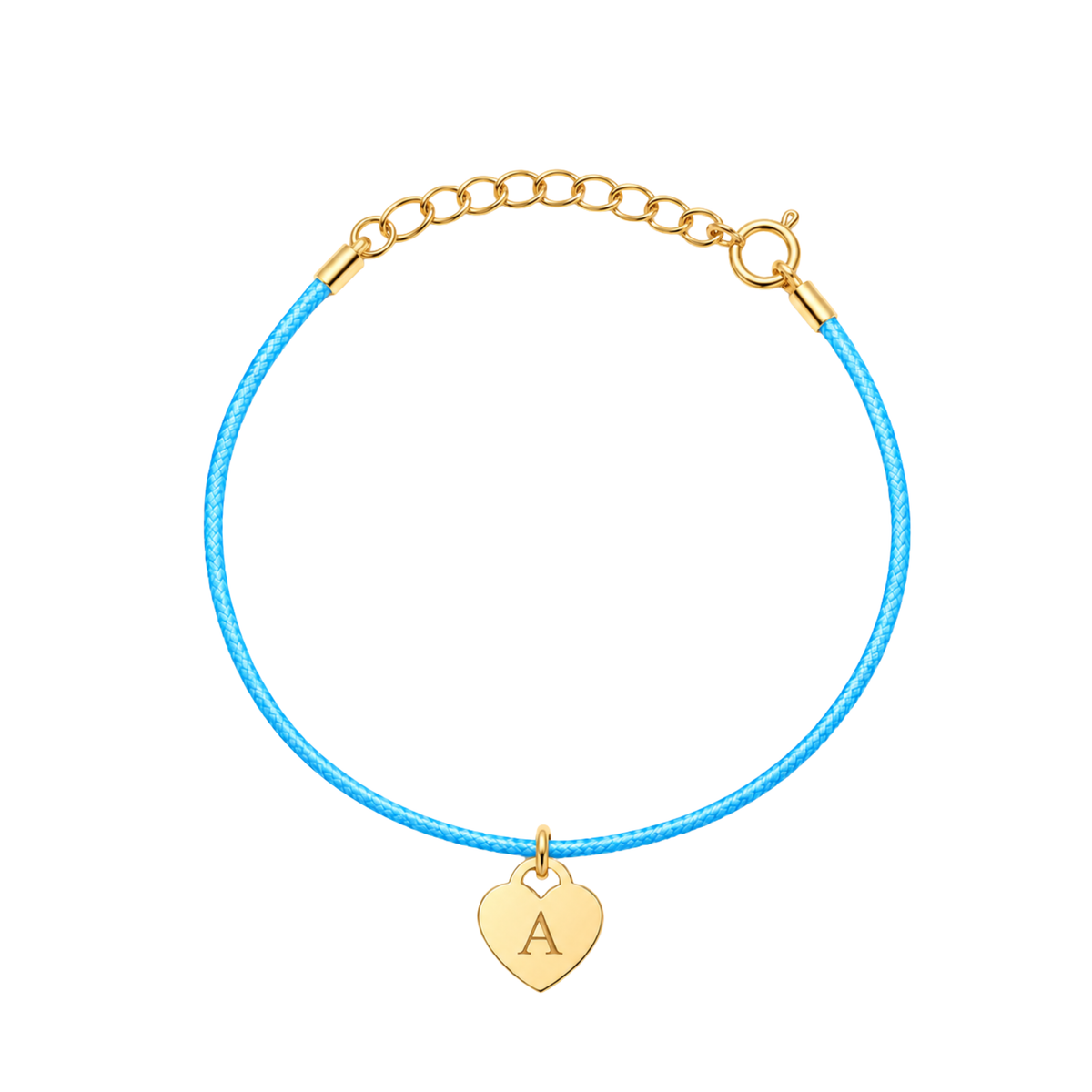 Blue Personalized Cord Bracelet