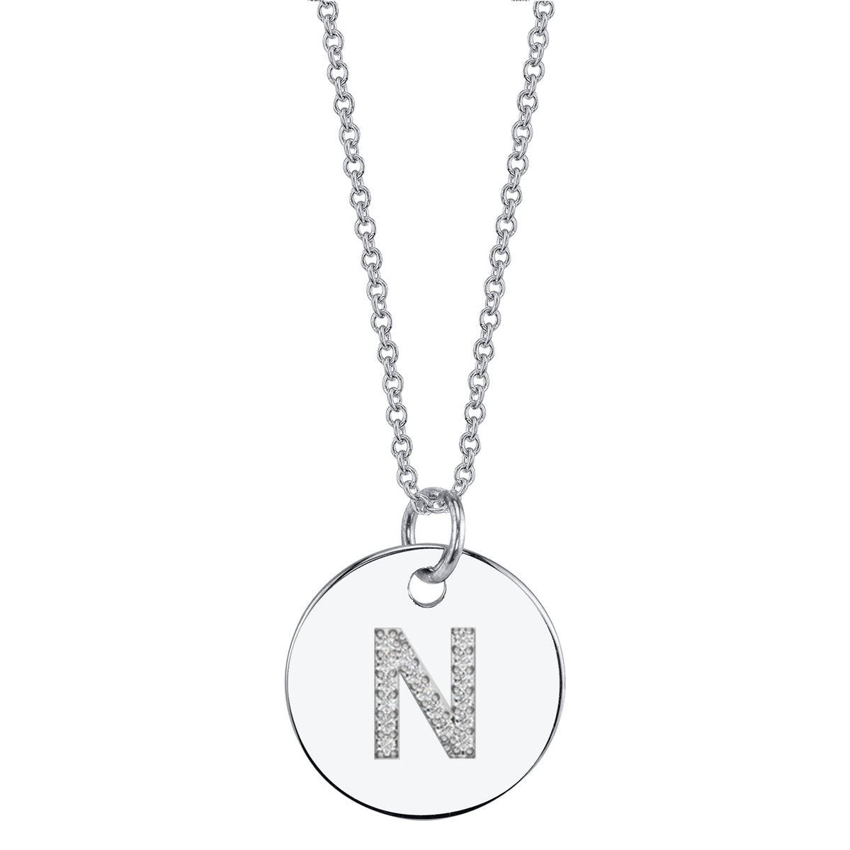 Halo Initial Necklace (A - Z)