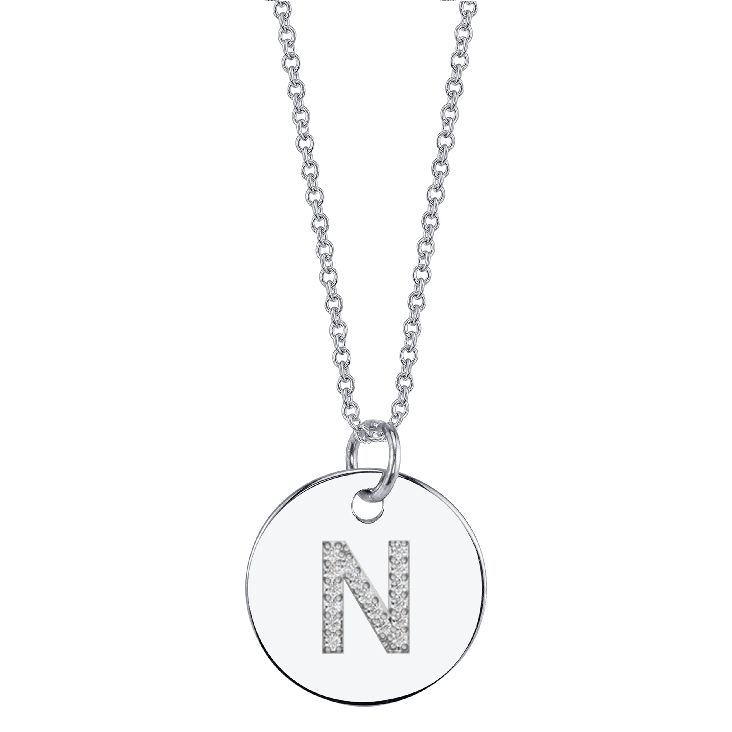 Halo Initial Birthstone Necklace (A - Z)