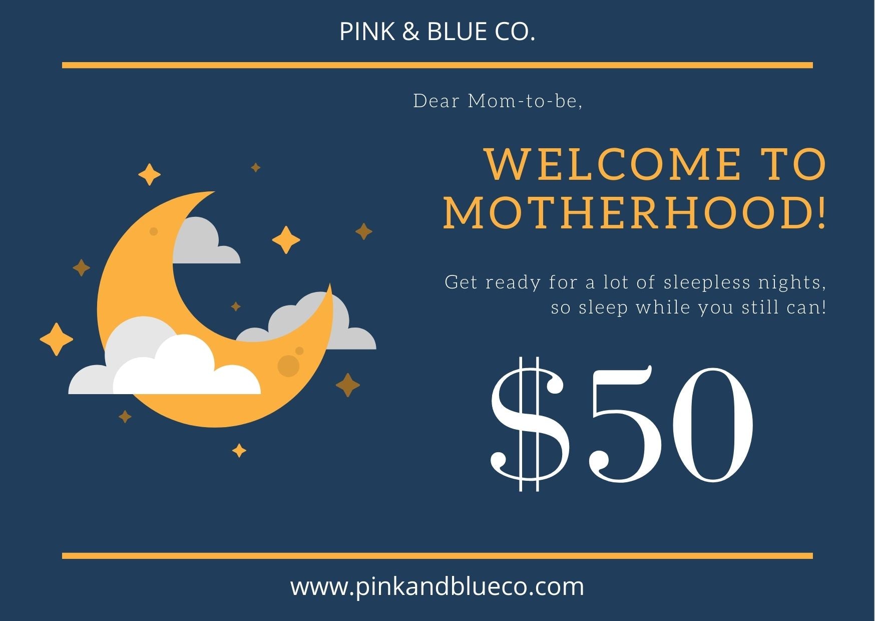 E-GIFT CARD - WELCOME TO MOTHERHOOD