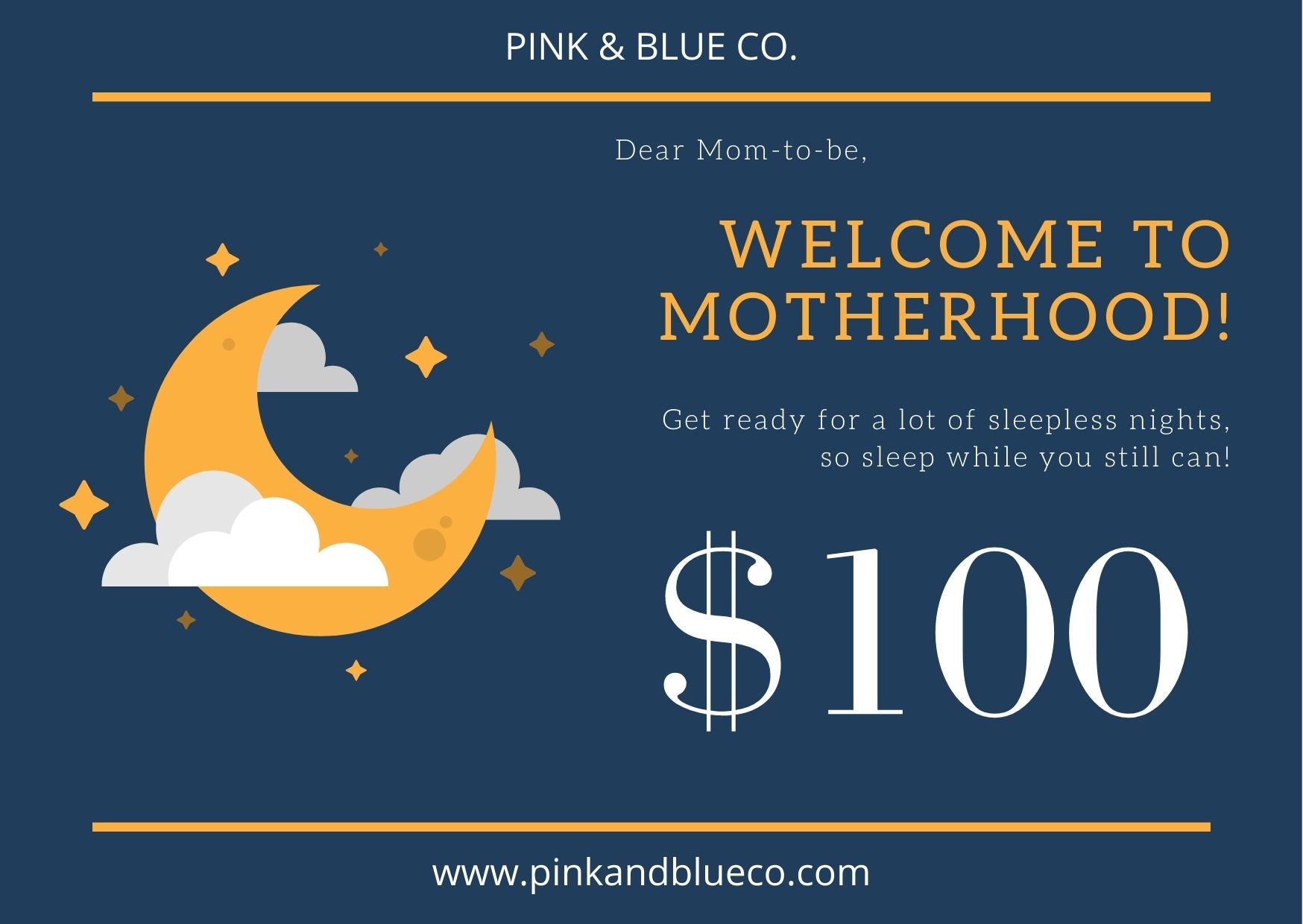 E-GIFT CARD - WELCOME TO MOTHERHOOD