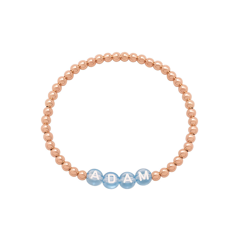 CLEAR BLUE BEAD BRACELET