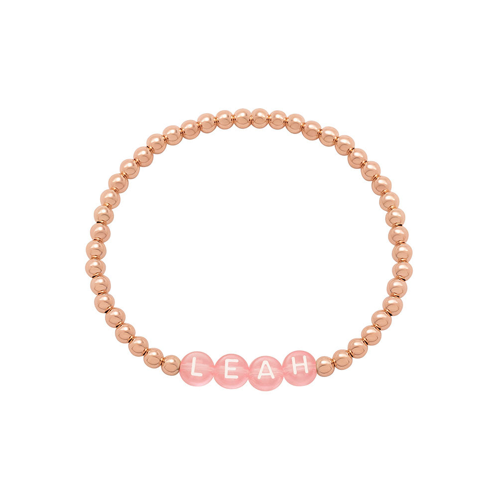 CLEAR PINK BEAD BRACELET