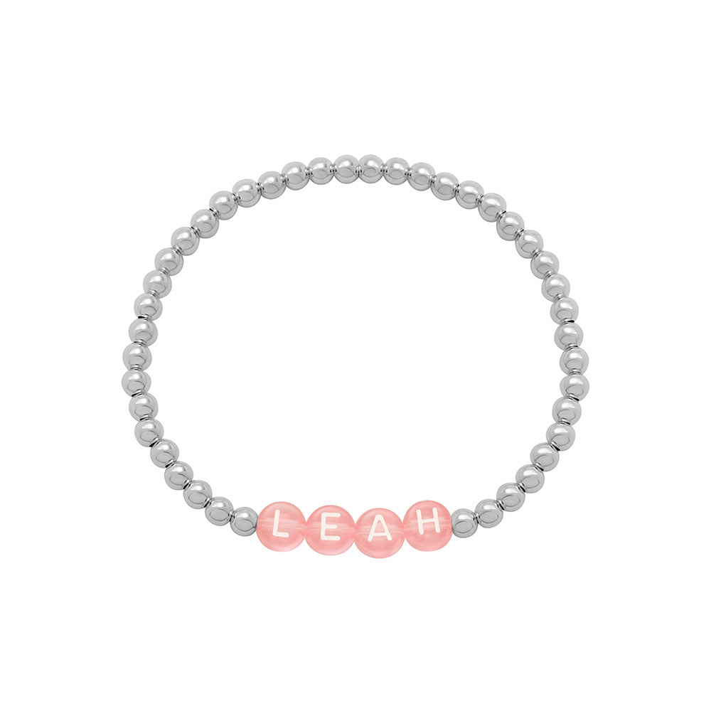 CLEAR PINK BEAD BRACELET