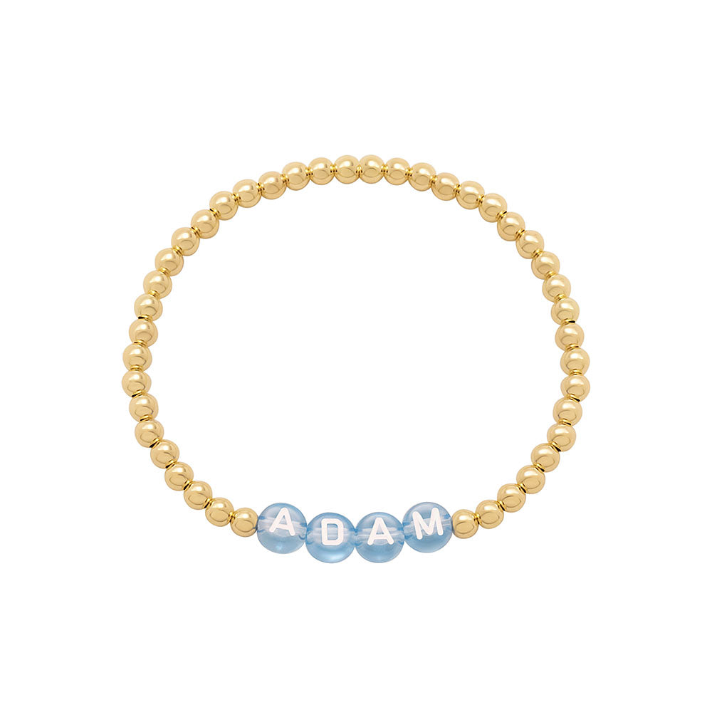 CLEAR BLUE BEAD BRACELET