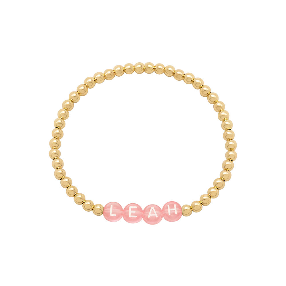 CLEAR PINK BEAD BRACELET