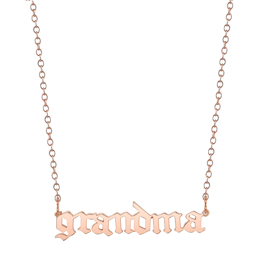 Grandma Old English Necklace