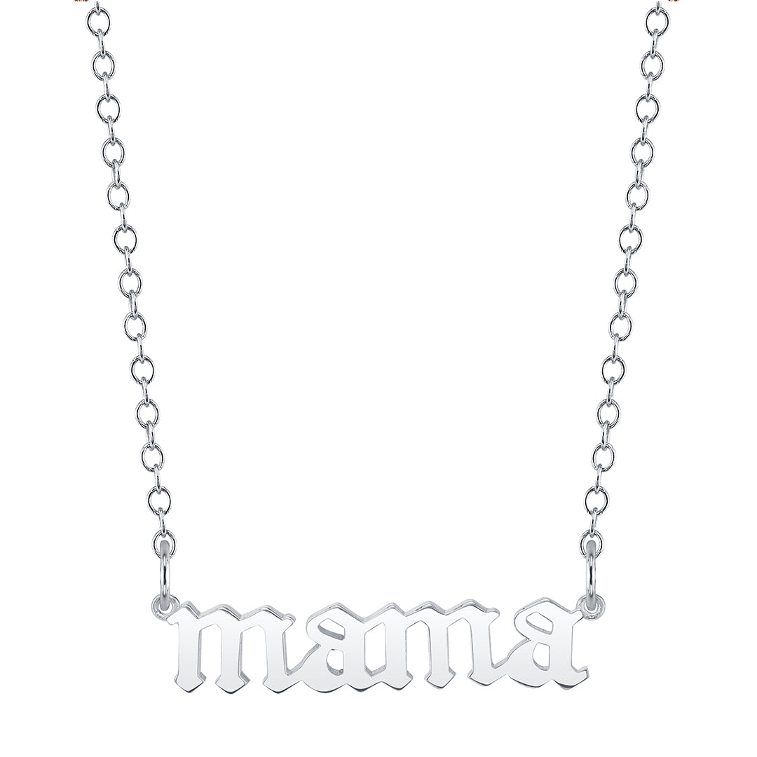 Mama Old English Necklace