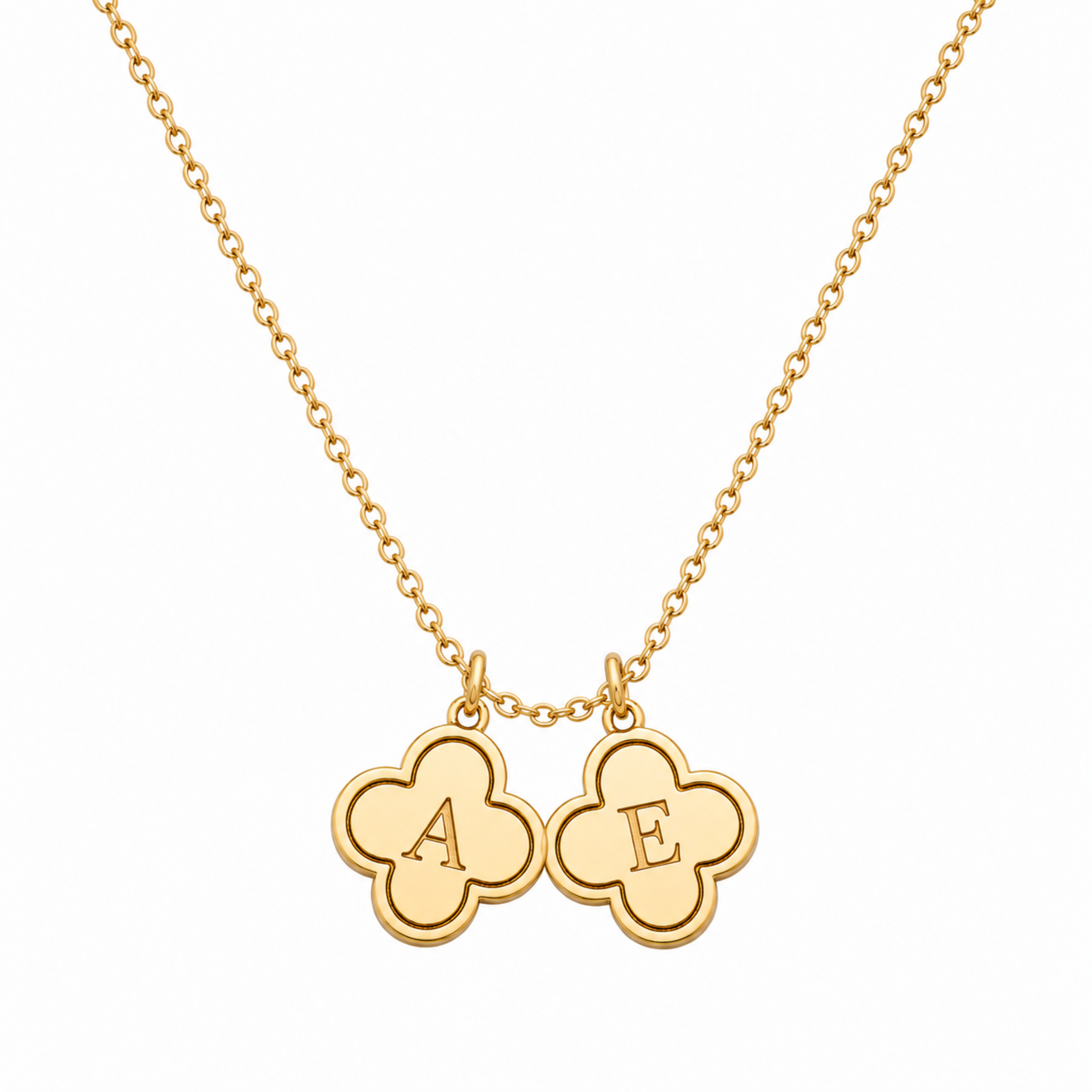 Double Chloe Initial Necklace