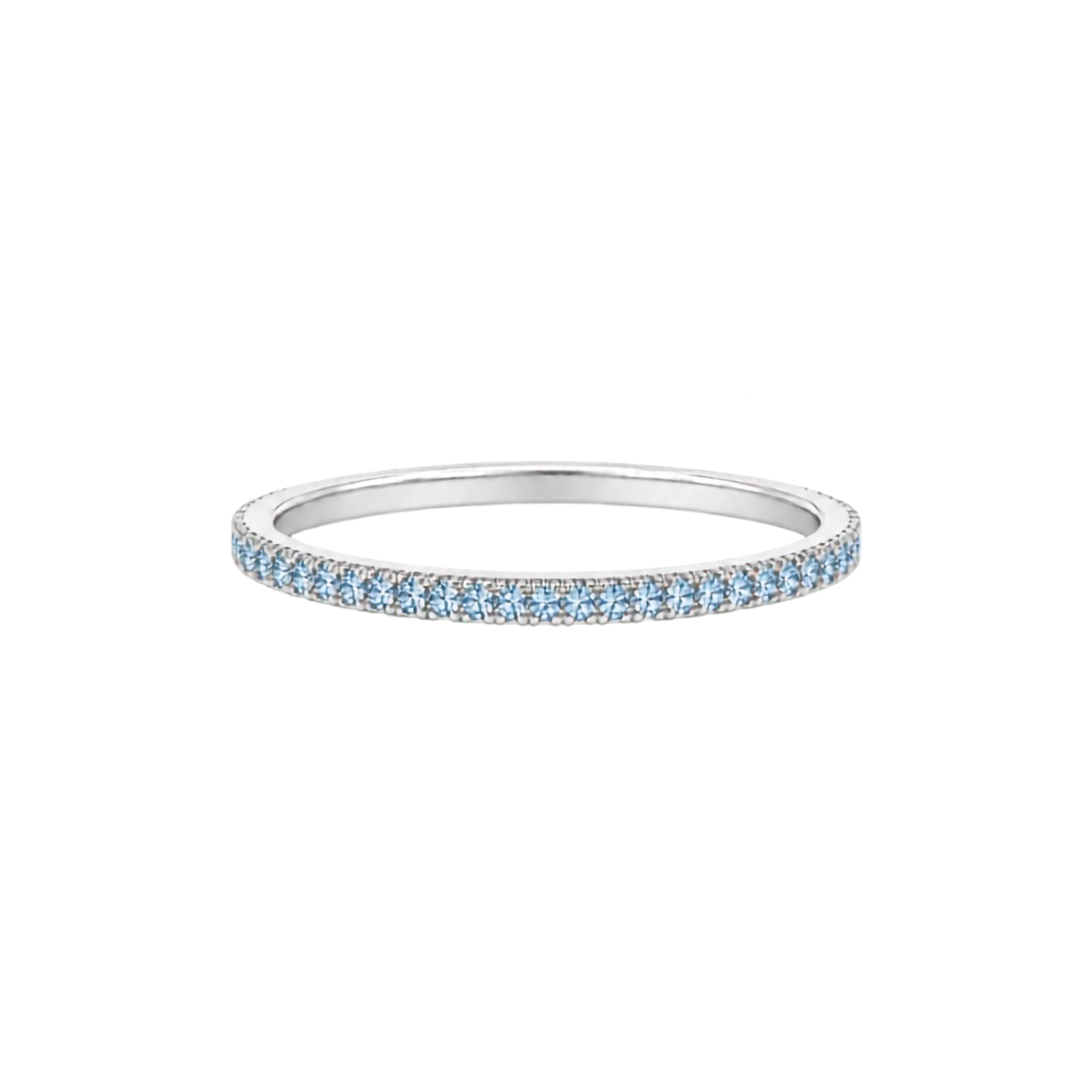 14k Gold 1.5mm Blue Lab-Grown Diamond Ring