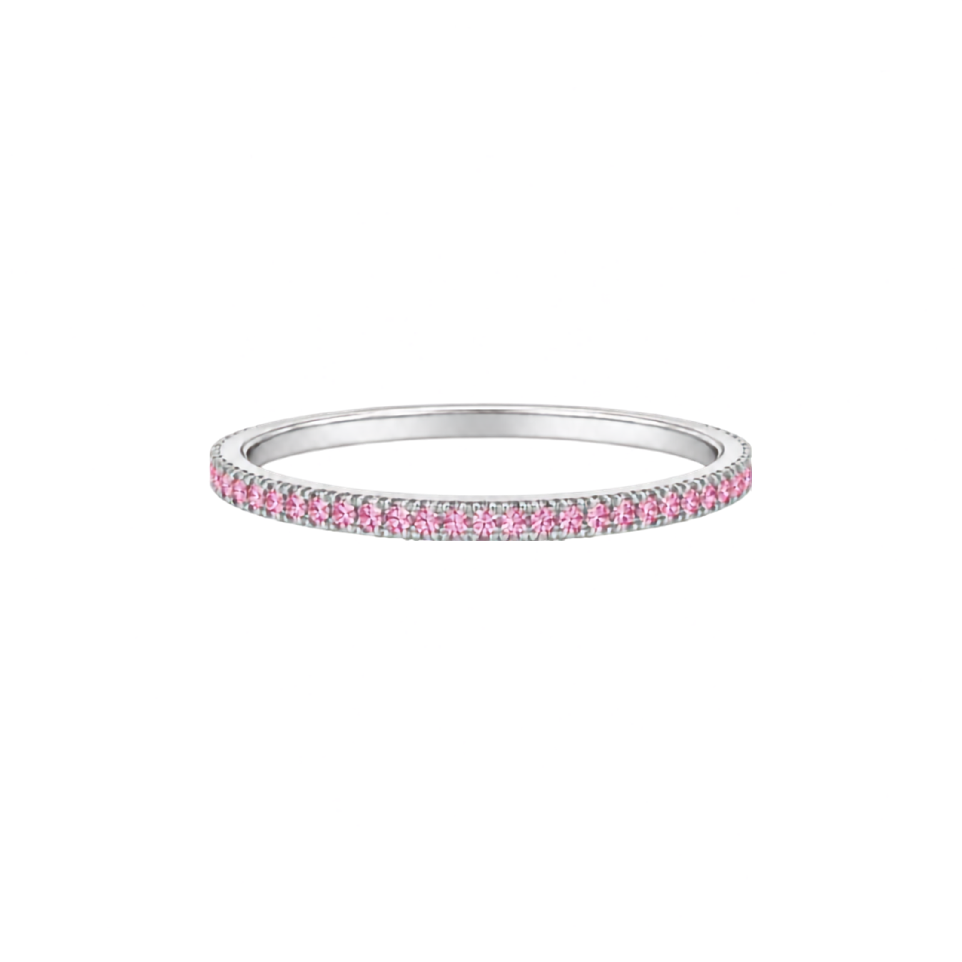 14k Gold 1.5mm Pink Lab-Grown Diamond Ring
