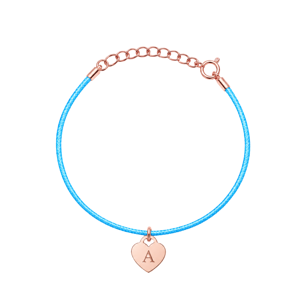 Blue Personalized Cord Bracelet