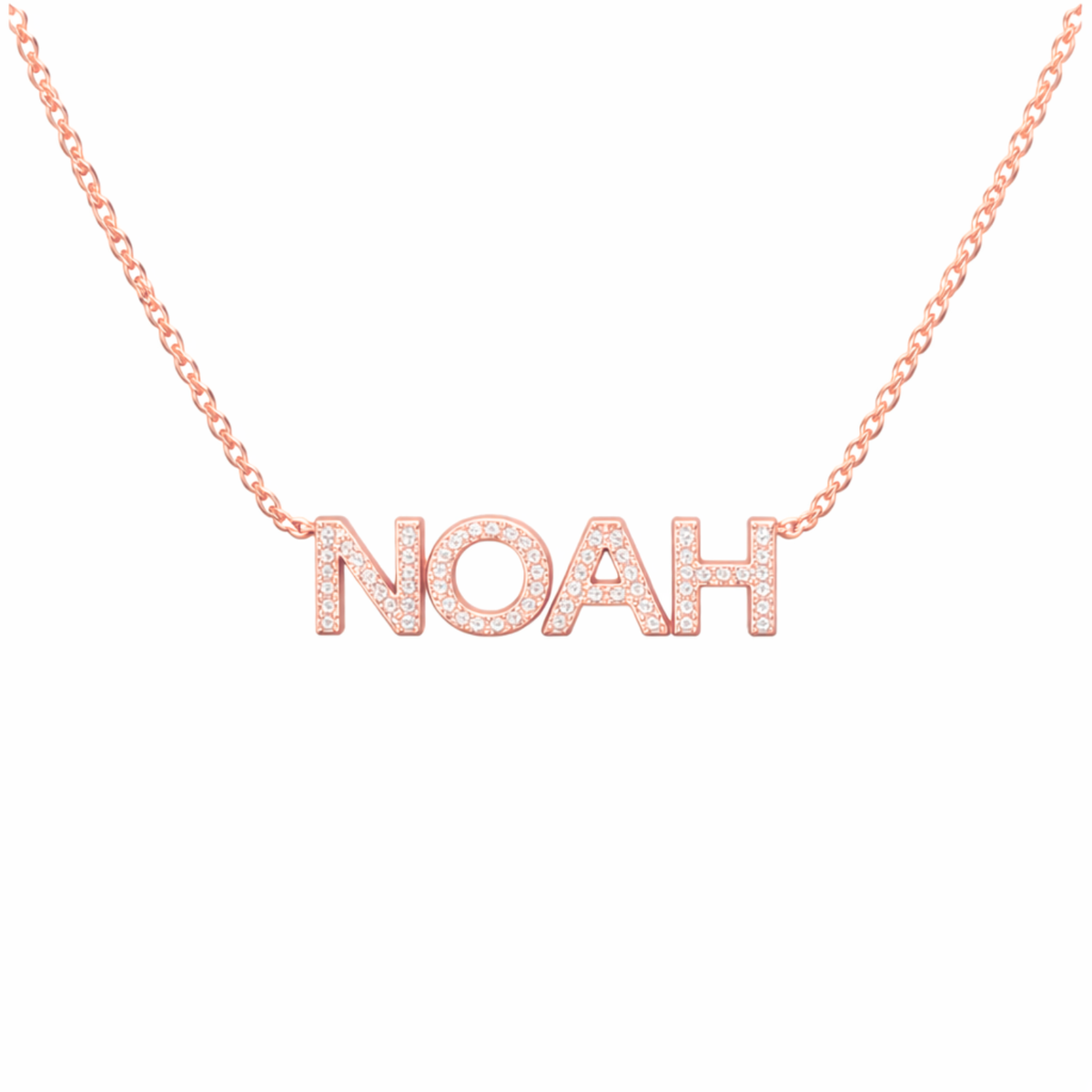 Pavé Name Necklace in Block
