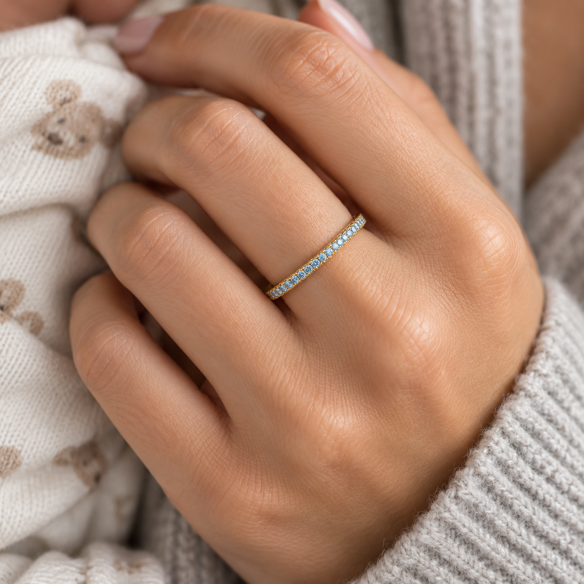 14k Gold 1.5mm Pink Lab-Grown Diamond Ring
