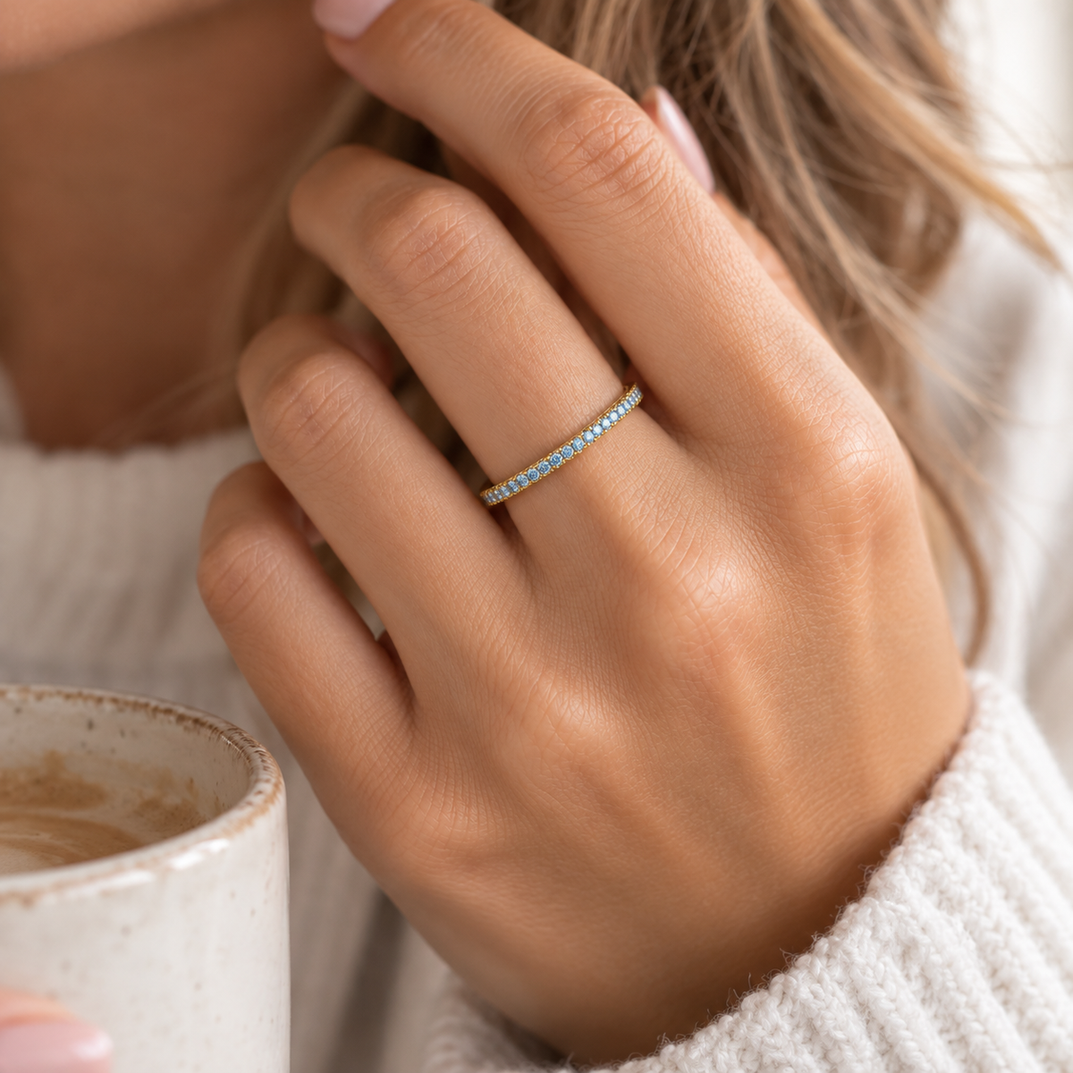 14k Gold 1.5mm Pink Lab-Grown Diamond Ring