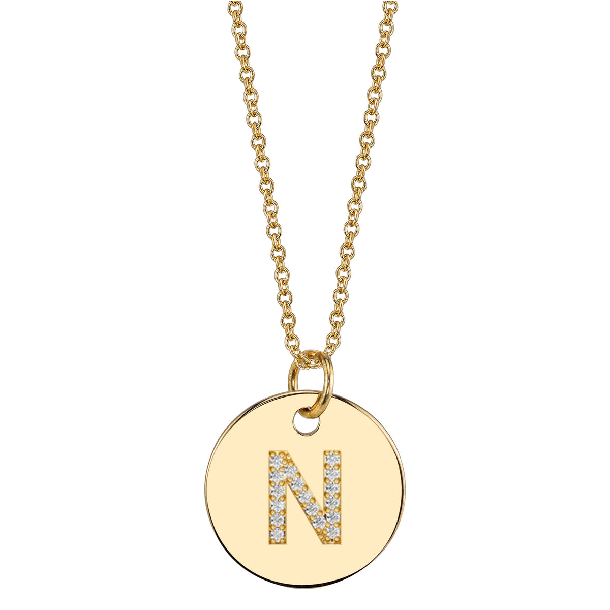 Halo Initial Necklace (A - Z)