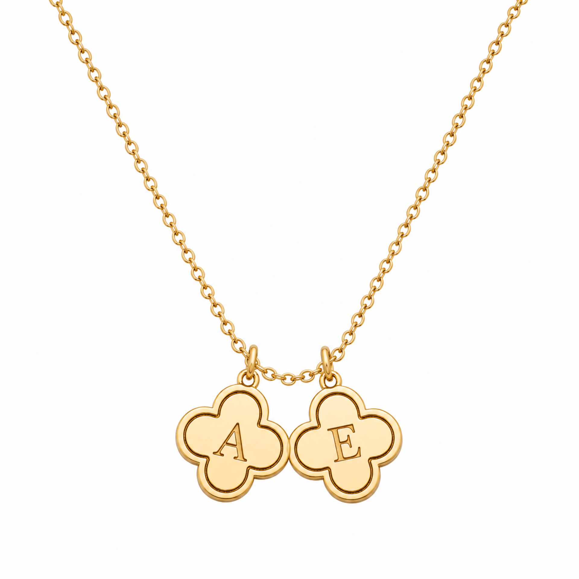 Double Chloe Initial Necklace
