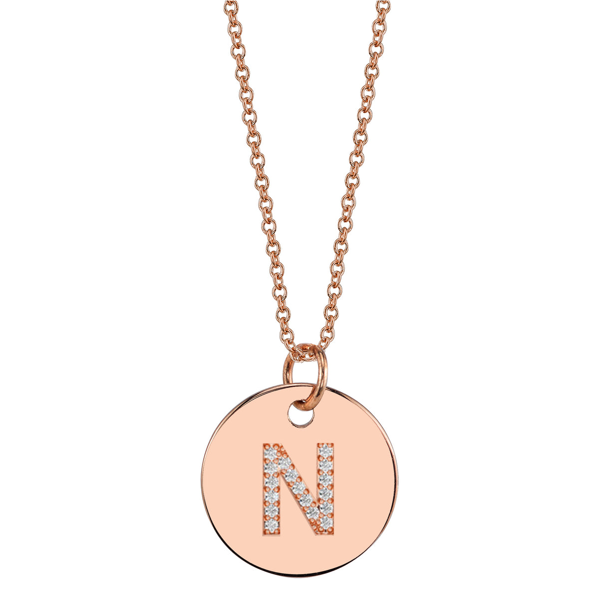Halo Initial Necklace (A - Z)